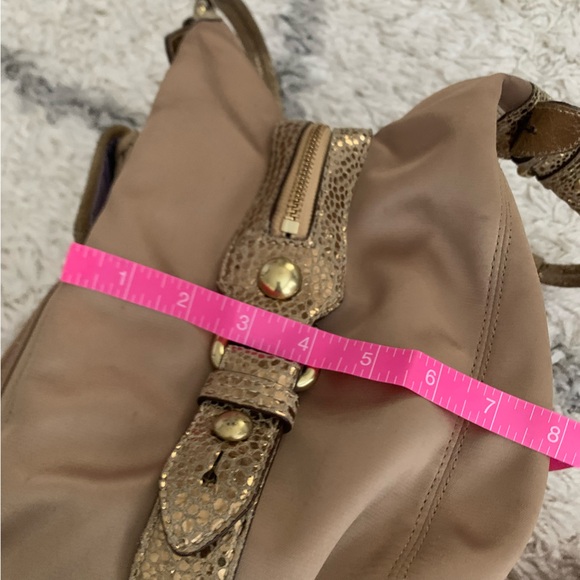 Coach Maggie Madison Gold Bronze Crinkled Leather Hobo Bag 13895 - Picture 8 of 16